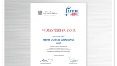 Blachy Pruszyński z tytułem "Firmy dobrze widzianej 2020"