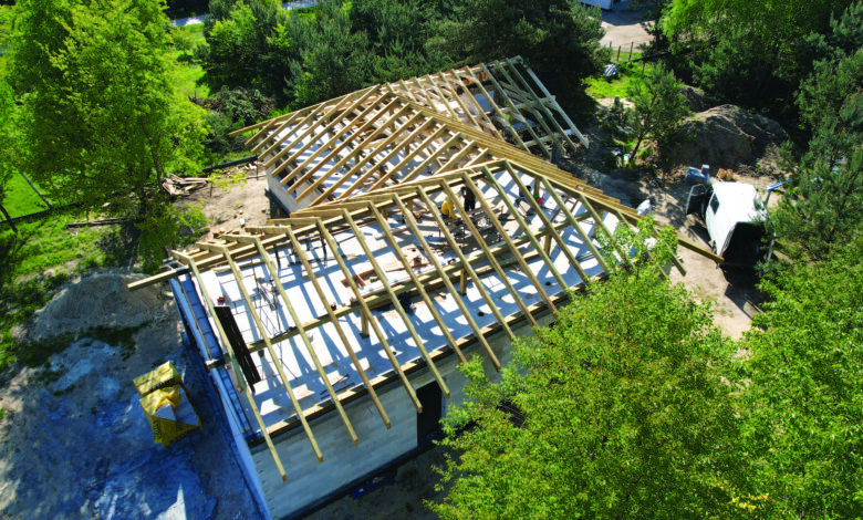 Drewniana konstrukcja dachu więźba dachowa