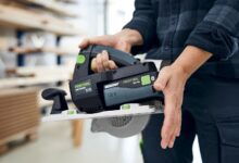 nowa akumulatorowa, przenośna pilarka tarczowa HKC 55 K Festool
