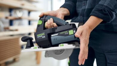 nowa akumulatorowa, przenośna pilarka tarczowa HKC 55 K Festool
