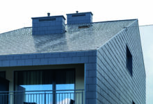 Obróbka komina płytki włóknocementowe Etex Cedral